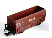 RARE! SMCF HO N°107 WAGON TREMIE TRANSPORT DE MINERAI " STEMI " SNCF SWwf 533085