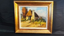 Tableau paysage maison - tableau,
