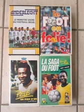 [FOOTBALL] Lot de 4 vidéos/VHS : FOOT EN FOLIE / SAGA / PELE / ANDERLECHT, 1990.