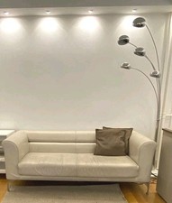 canapé en cuir, roche bobois, occasion, gris, contemporain, salon, design
