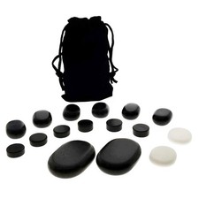 16 PC Basalte Chaud Pierre Set