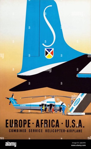Affiche poster sabena - affiche,