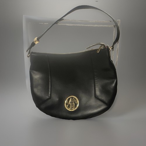 Lancel black crescent shoulder - lancel,