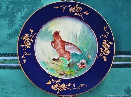 Antique limoges bird - limoges,