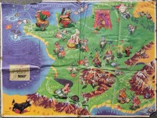 Poster affiche LA GAULE D'ASTÉRIX publicité offert par SKIP en 1966 COMPLET