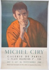 [AFFICHE D'ART] Michel CIRY : Portrait avec manteau orange #De Paris, 1968
