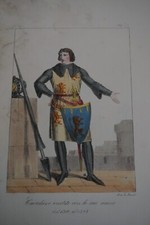 LITHO XIX COULEUR COSTUME