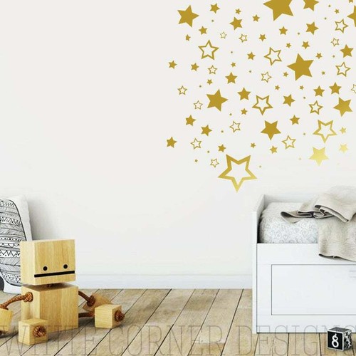 Star wall decals - star, gold