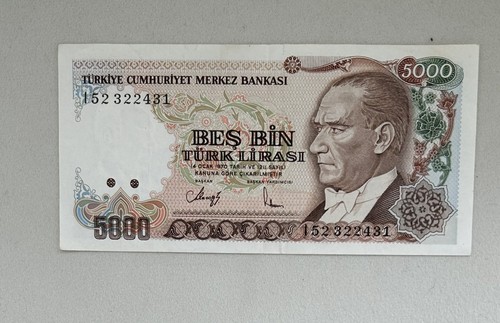 Turquie billet de 5000 - -,