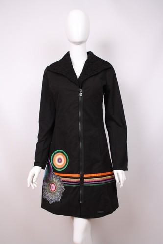 Desigual coat collared lace - desigual,