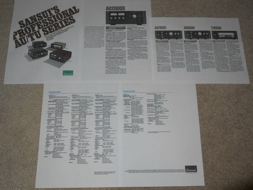 Sansui 1978 brochure au20000 - 1978,