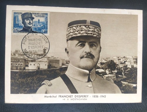 Carte maximum timbre - maximum, maréchal