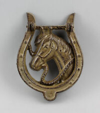 9937530 Sculpture Figurine Fer Métal Heurtoir de Porte Tête de Cheval 14x12, 5cm