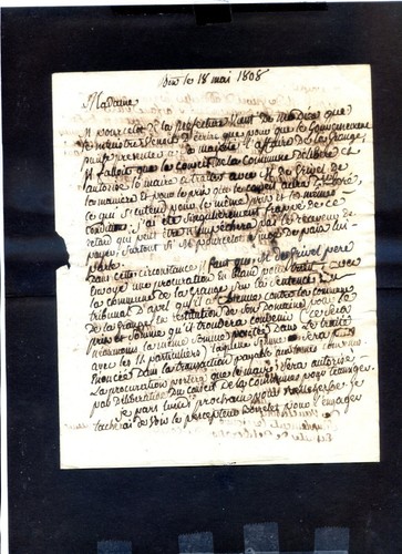 1808 lettre besancon demande - lettre,