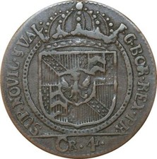 R4914 Switzerland Swiss Cantons 4 Kreutzer Suum Cuique 1793 -> Make offer