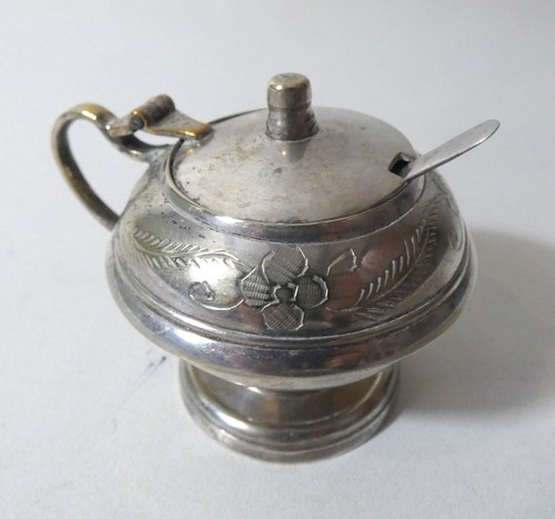 Ancien moutardier métal - ancien,