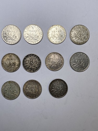 Lot pièces argent franc - pièces, 1