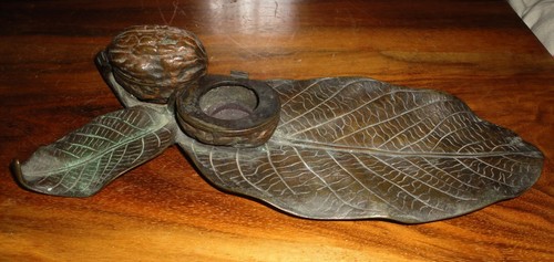 Superbe encrier bronze ancien - encrier,
