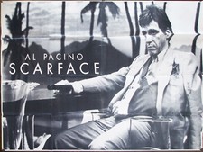 SCARFACE ? Al Pacino BW Large French Grande Vintage Movie Poster Original 1984