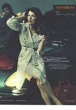 PUBLICITE ADVERTISING 2007 SAMSONITE bagages valises Milla Jovovich en voyage...