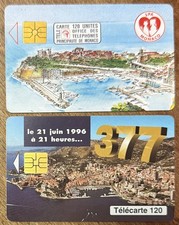 MONACO 2 TÉLÉCARTE 120U RÉF PHONECOTE MF23 & 41 SCHEDA PHONE CARD CARTE CARTA