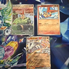X3 Carte Pokémon VICTINI AR Promo 208 +FR Pokeball 012 + Reshiram Ex +Siderella