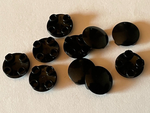 Lego round dish - x, black