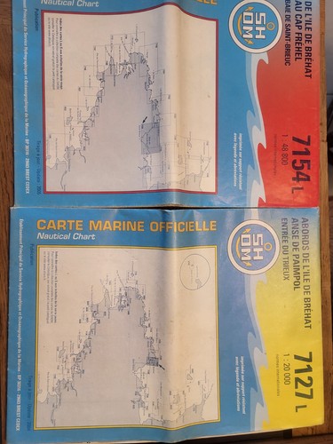 Carte marine shom bréhat - carte,