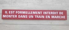 RARE ANCIENNE PLAQUE EMAILLEE EN TOLE TRAIN SNCF