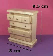 commode miniature,maison de poupée,vitrine,meuble chêne clair chambre  M1