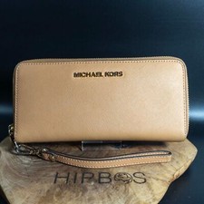 Grand portefeuille de voyage continental Michael Kors pour femmes marron