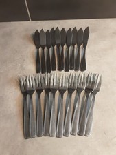 Ensemble couverts à poissons inox vintage