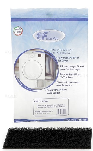 Filtre mousse sèche linge