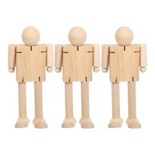  3 Figurines en Bois Articulées : Mannequins Flexibles pour Dessin et Peinture,