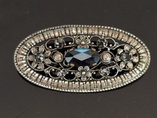 Ancienne broche - pierres noires 1900