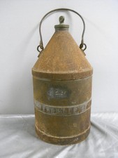 ?? ANCIEN BIDON A PETROLE HUILE SNCF CHEMIN DE FER EN TOLE FER FORGE BRONZE