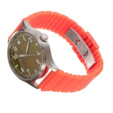Montre "Pop Pilot x Fortis" 42mm orange DUR Miyota 2035 SC bracelet en silicone