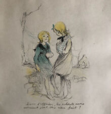 Francisque Poulbot — lithographie originale en couleurs légendée — 1915.