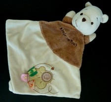 9. DOUDOU PLAT Disney Nicotoy WINNIE THE POOH écru marron nuage rond TBE