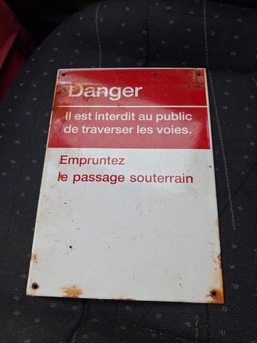 Plaque émaillée gare sncf - Émaillée,