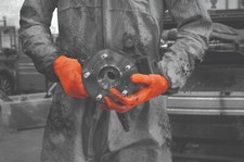 Gant NITRILE EPAIS orange texture à picot Finite Orange Grip (lot 1x90 pcs) L