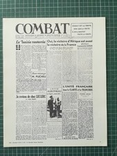 yz27 - 30x24cm WW2 document facsimilé journal Combat 15 mai 1945
