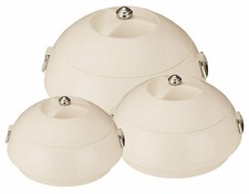 Set de 3 casseroles, blanc