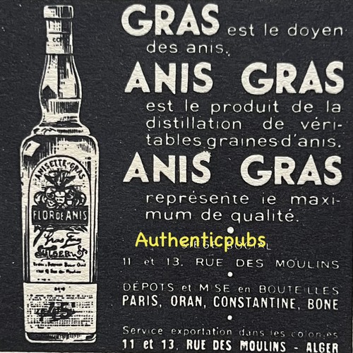 Publicite anis gras anisette - publicite,