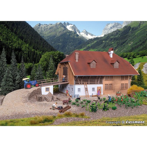 Grande ferme avec - , pont