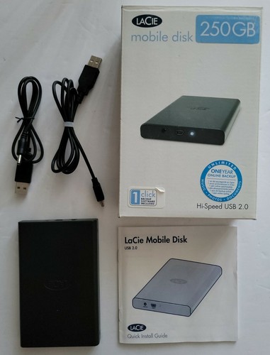 Lacie mobile disk 250gb - disk, plug