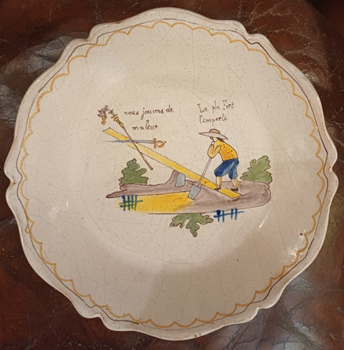 Assiette faïence nevers - en,
