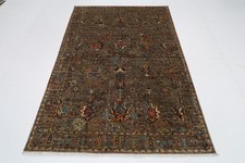 Tapis oriental floral gris 5 x