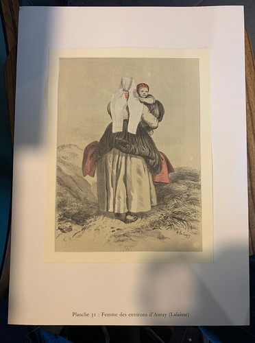 Gravure costume breton - gravure, breton.femme