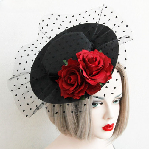 Mariage voile chapeau bibi - 1x,